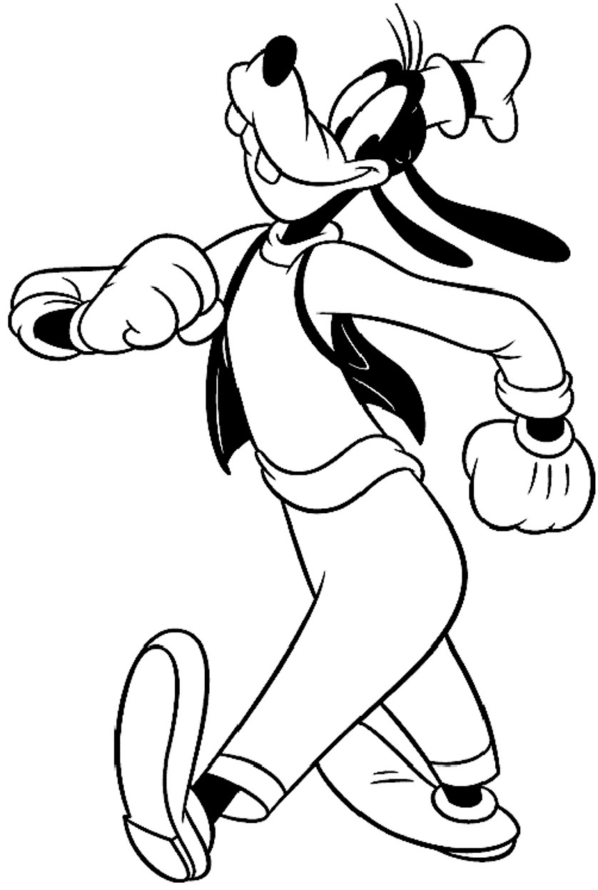 Goofy coloring pages 10 – Free Printables